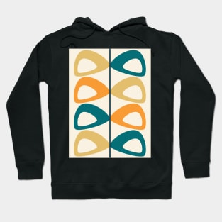 MCM Retro Leaves Yellow, Orange, Teal Hoodie